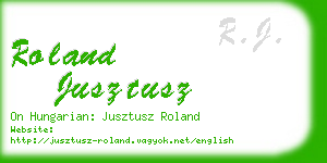 roland jusztusz business card